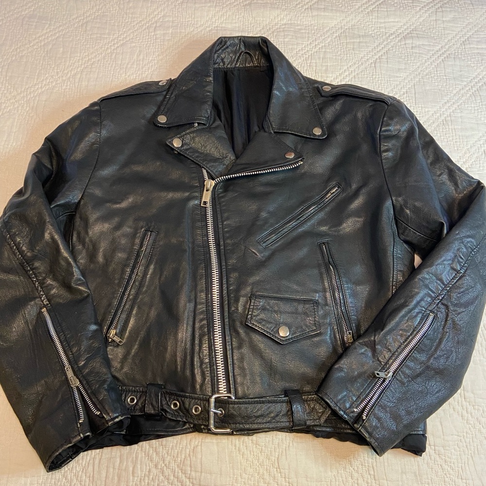 Real Leather moto jacket